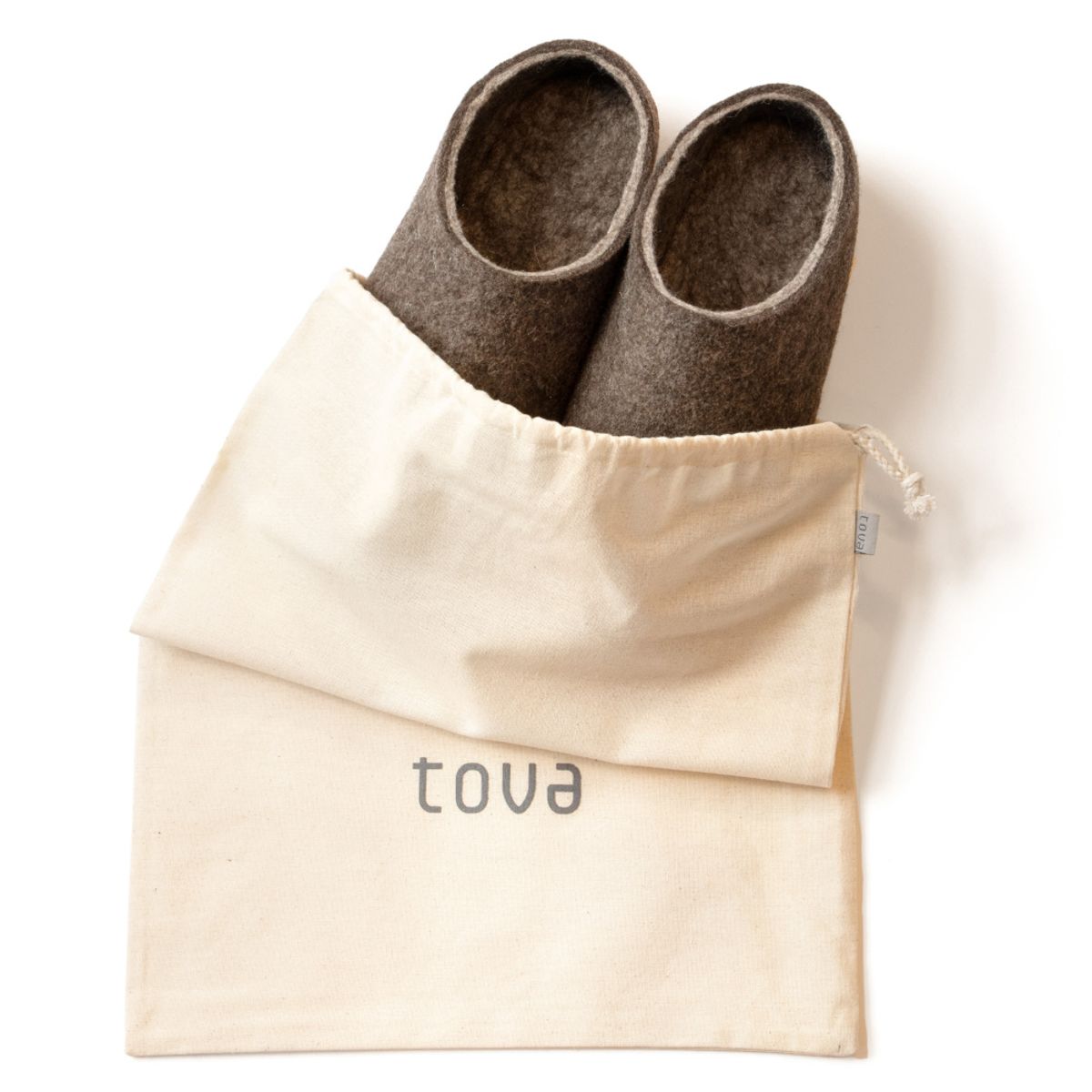 Tova Slippers bag - Natural Cotton